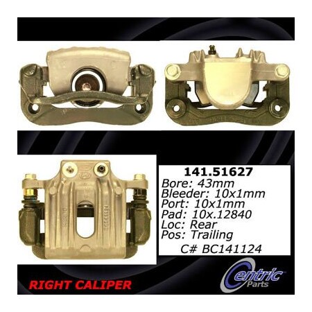 Centric Centric Semi-Loaded Brake Caliper, Centric Parts 141.51627 141.51627